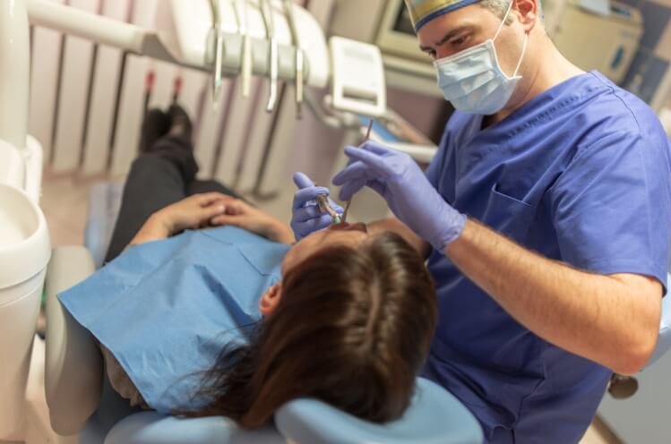 Dentist treatment dental patient